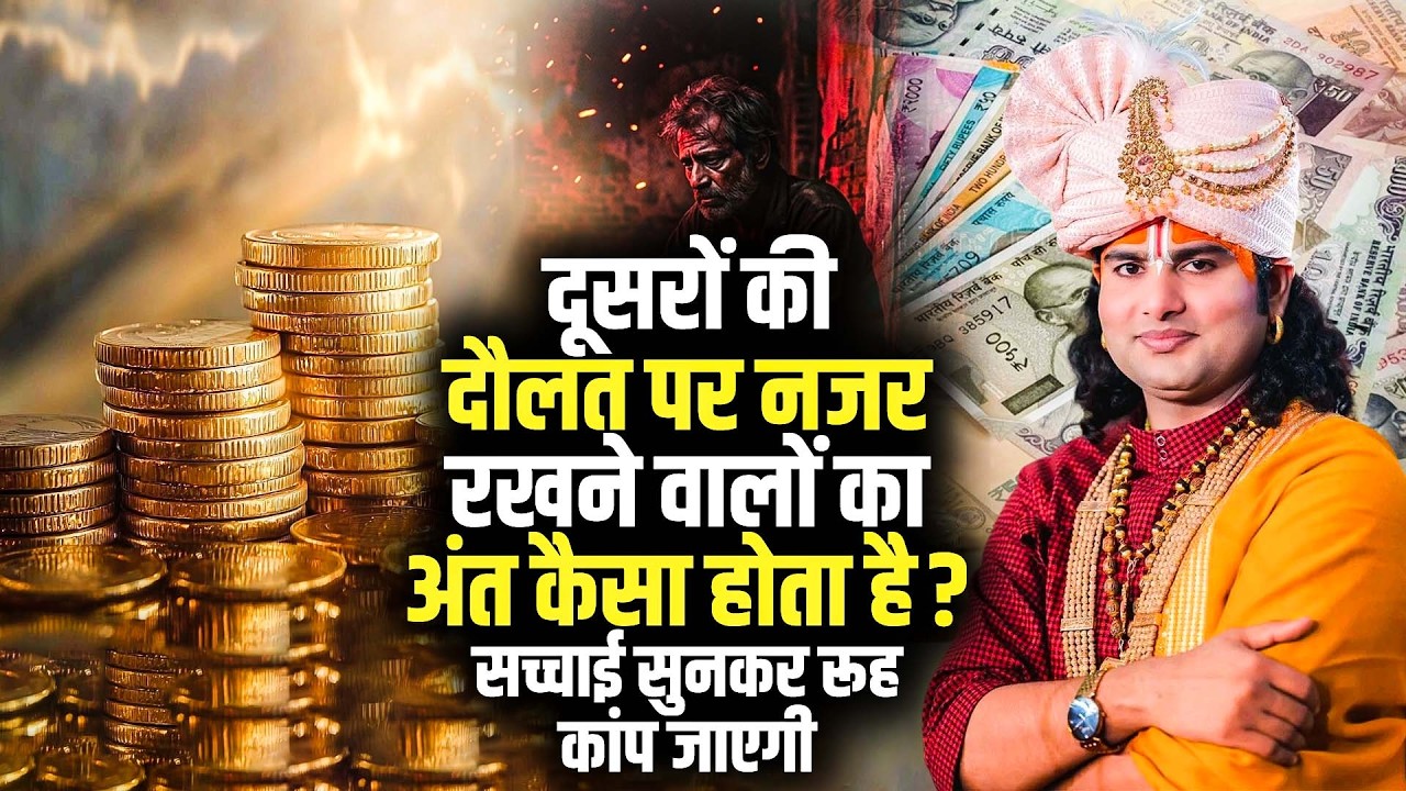 दूसरों की दौलत पर नजर रखने वालों का अंत कैसा होता है? सच्चाई सुनकर रूह कांप जाएगी? अनिरुद्धाचार्य जी