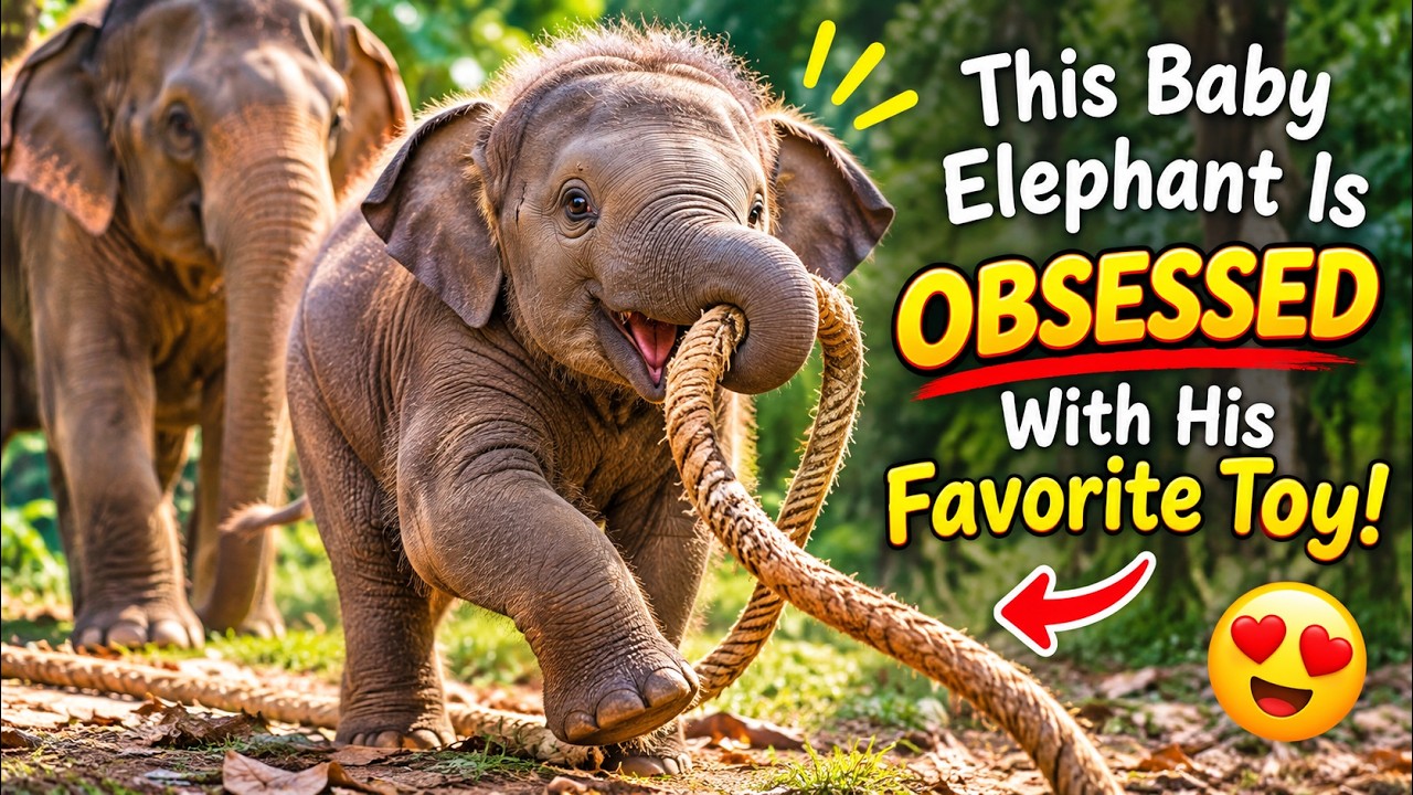 This Baby Elephant Is OBSESSED With His Favorite Toy! 🥹🐘❤️ | Cutest Elephant Ever
