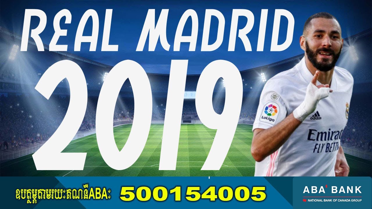 Real Madrid La Liga 2019 Font Football By Black Font Free all download Font OTF And AI for 2022