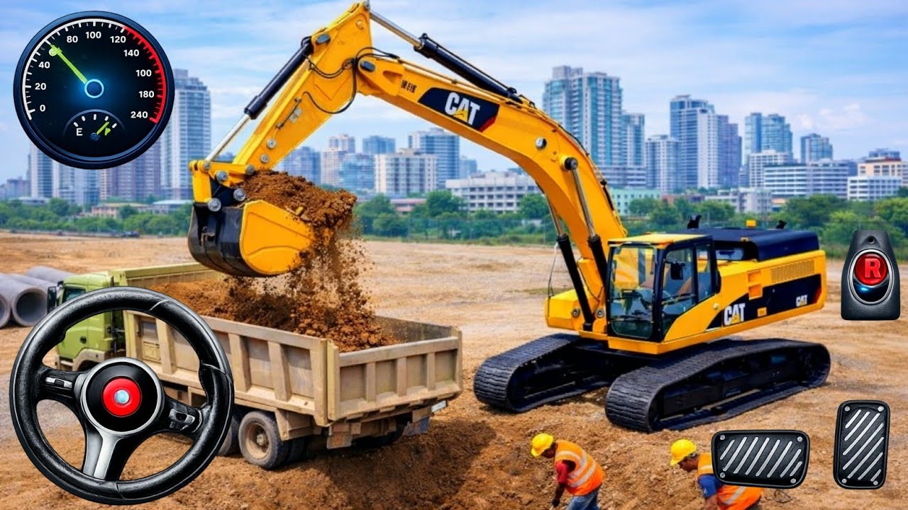 Real City Construction 🚧 Simulator 3D 2026 City Road Builder Excavator Simulator Gameplay 