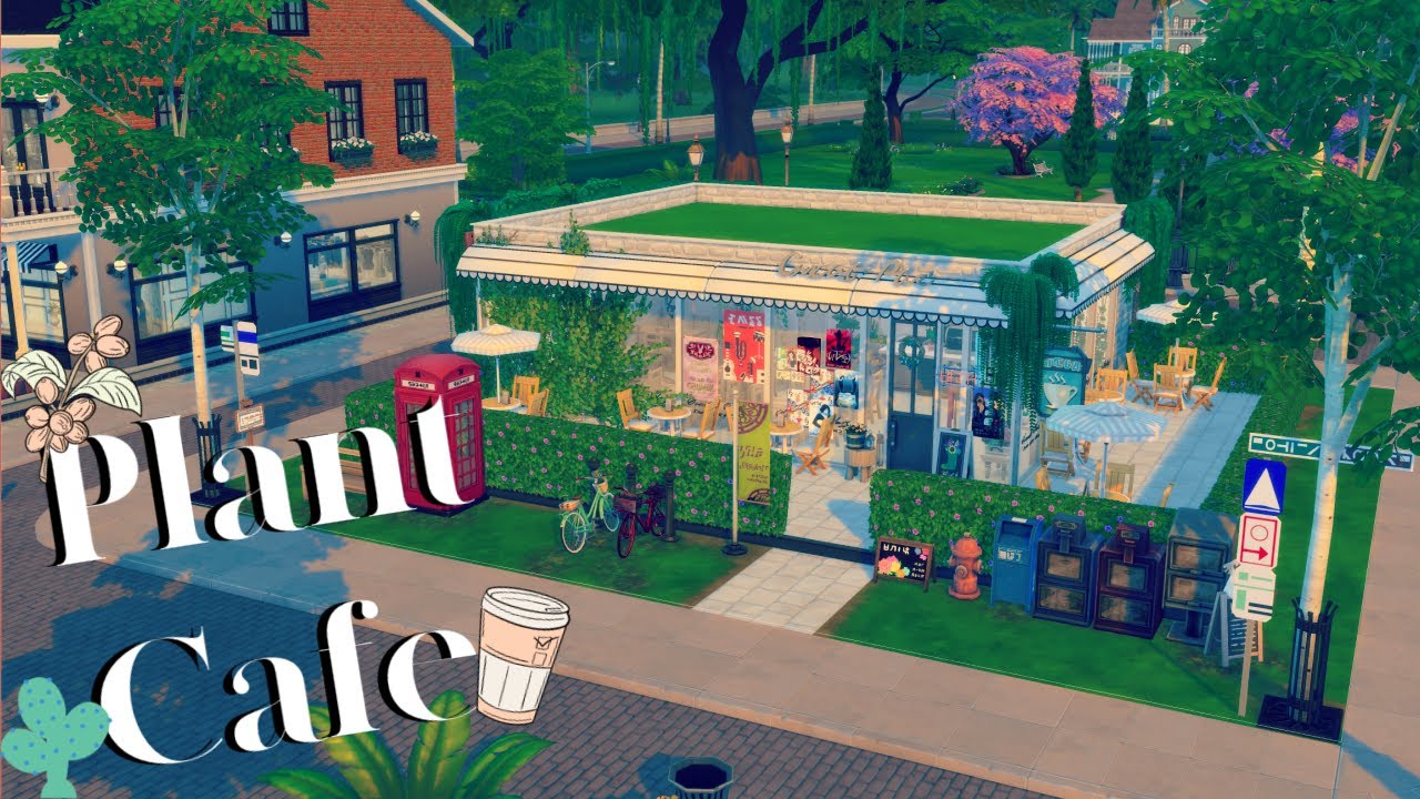 | Plant Cafe | Blooming Room Kit | Sims 4 Speed Build | 🌿 ☕️