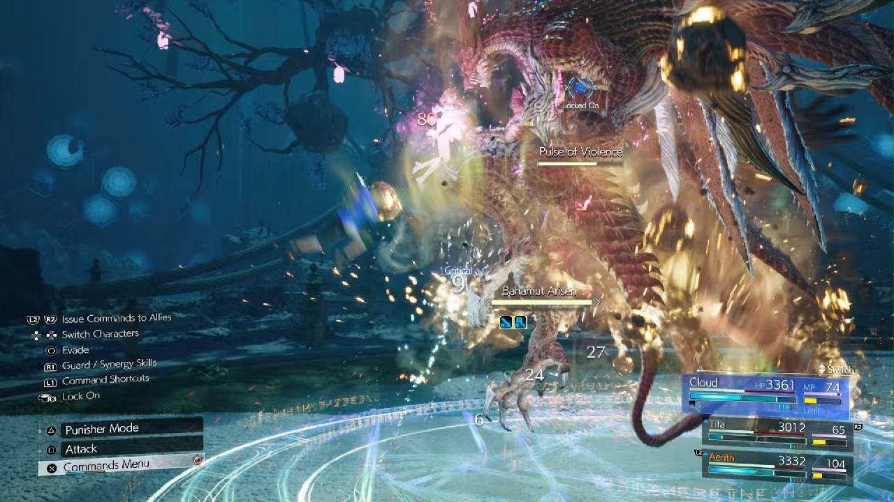 Bahamut and Titan Tempering Fight FINAL FINAL FANTASY VII REBIRTH 2024