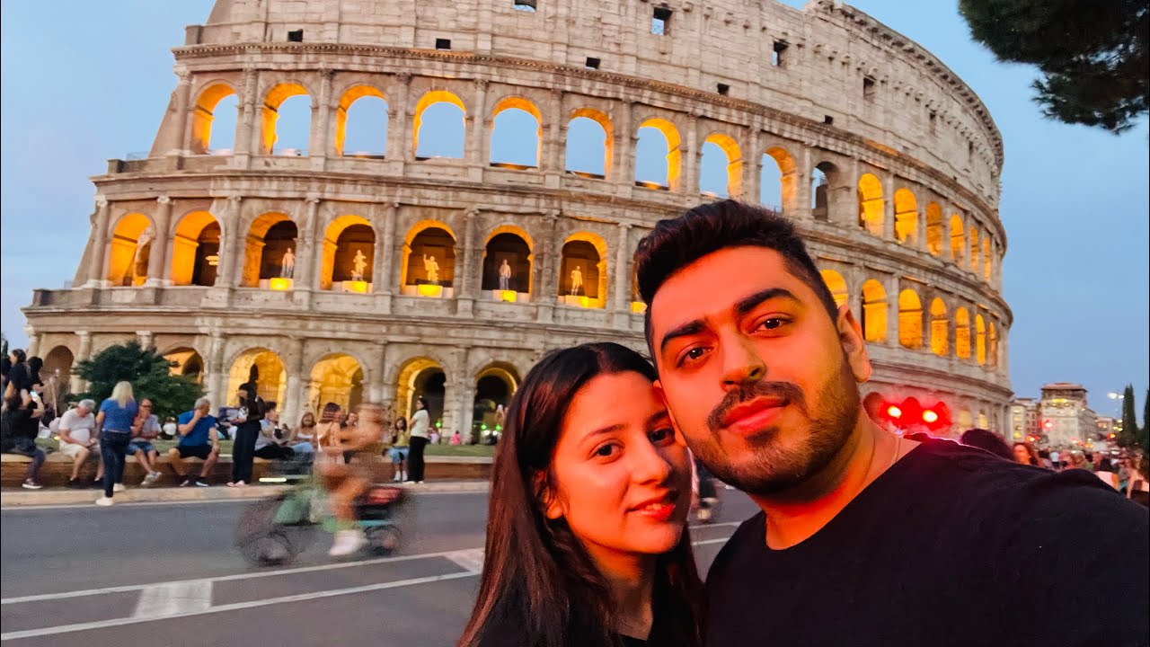 Day - 1 | Delhi 🇮🇳- Dubai 🇦🇪- Rome , italy🇮🇹 | colosseum 