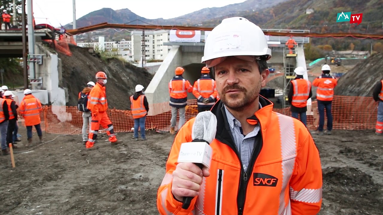 Ripage d'un pont SNCF dans le cadre du chantier Lyon-Turin