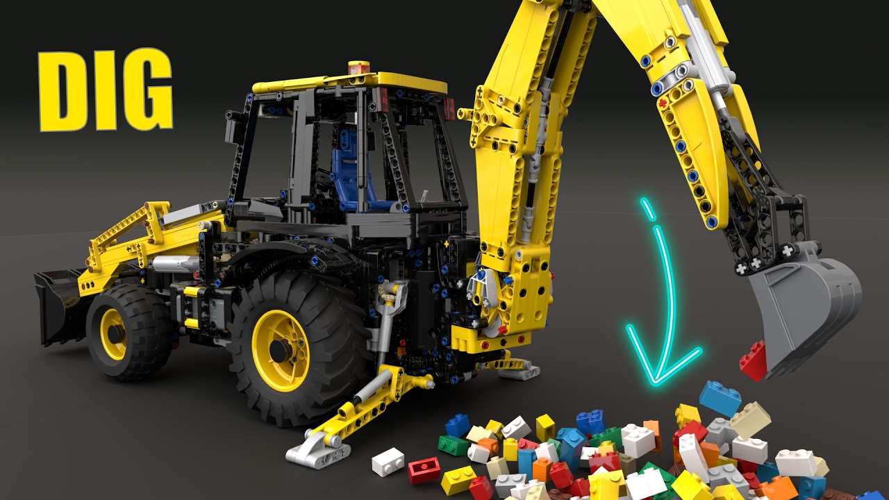 Full RC Backhoe Loader - 2026 Lego MOC