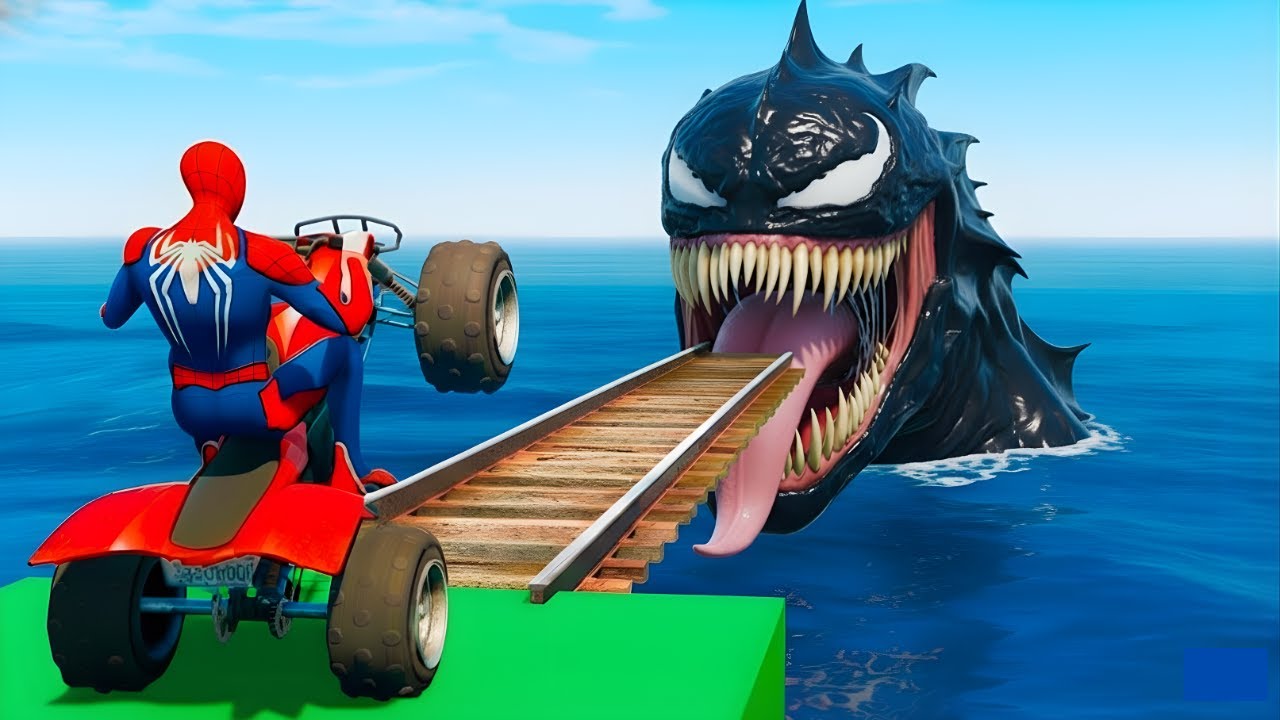 الرجل العنكبوت انقاذ باتمان Spider-Man Rescue batman vs iron man vs venom funny Game GTA 5 superhero