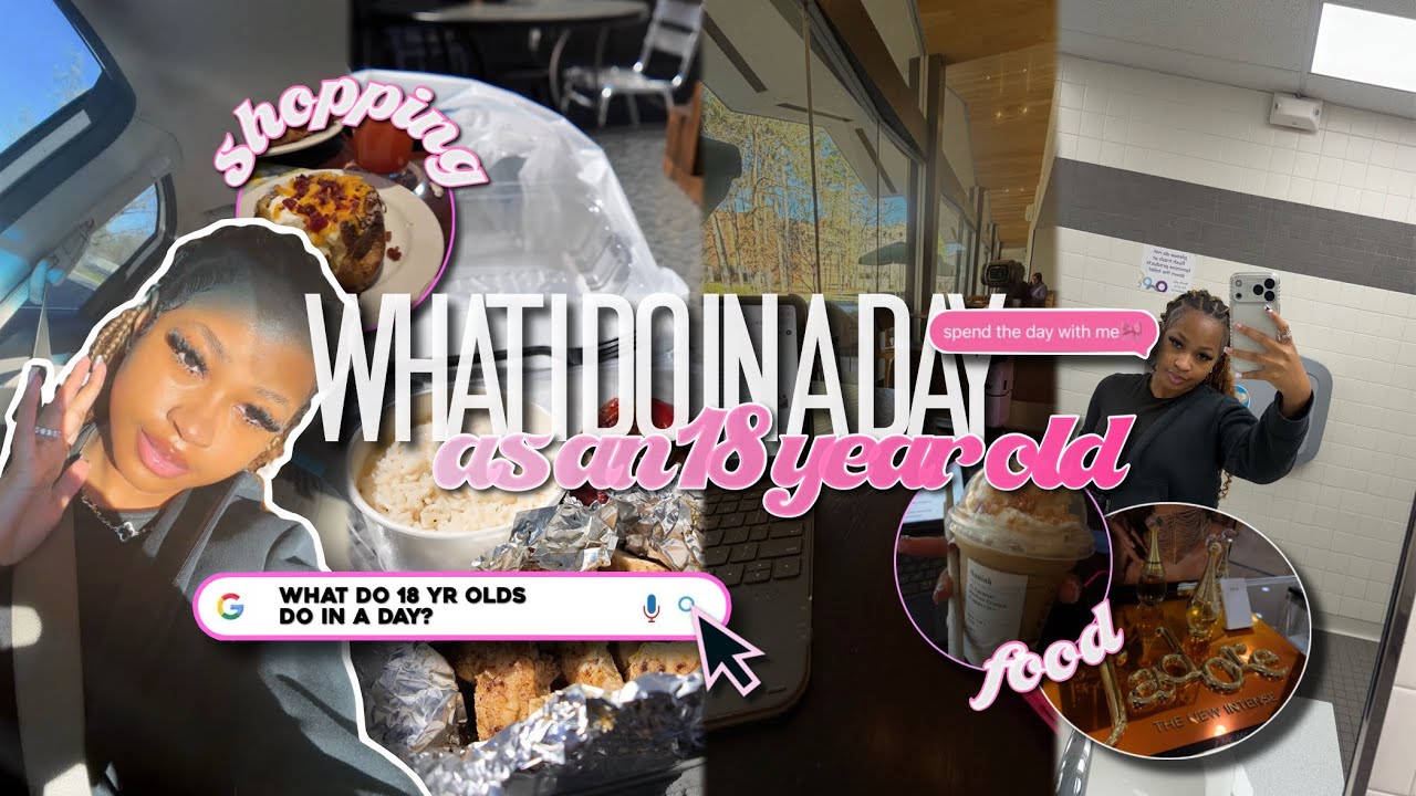 WHAT I DO IN A DAY AS AN 18 YEAR OLD🎀 (ulta, food, aeropostale, school, etc) | Saniaa Desiree