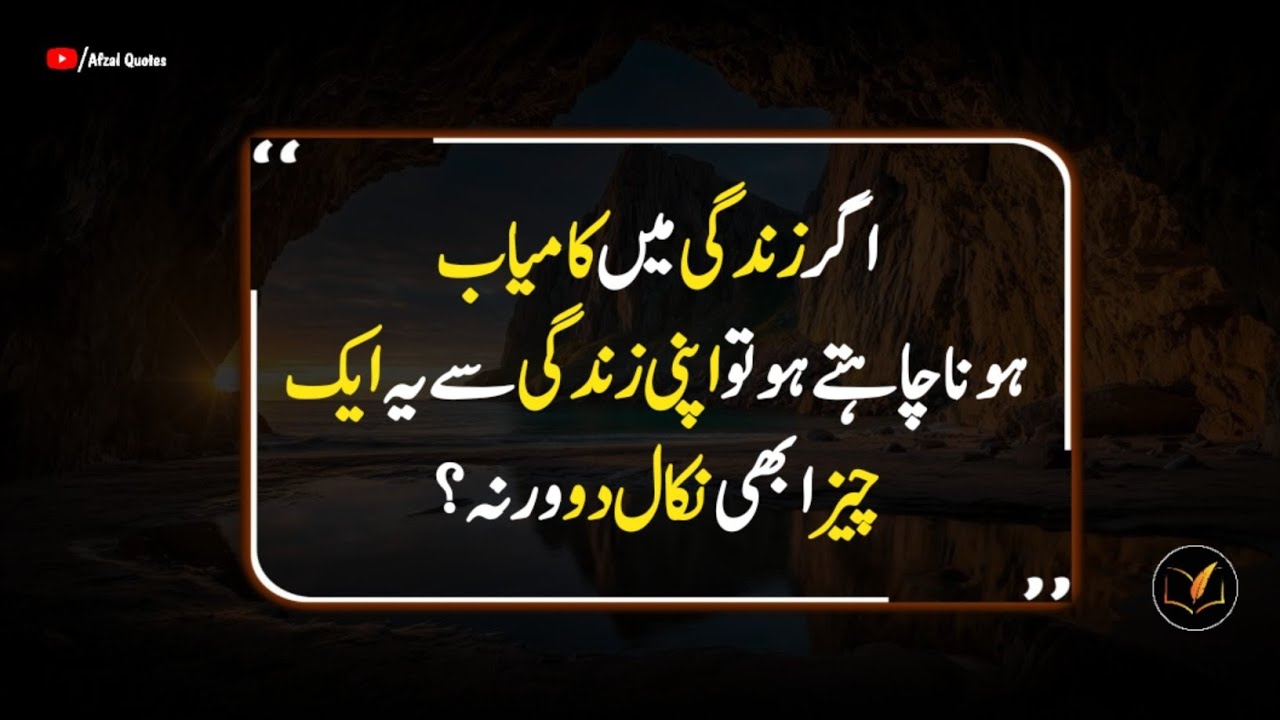If you want to succeed in life, give up this one thing? | URDU GOLDEN QUOTES | Afzal Quotes 