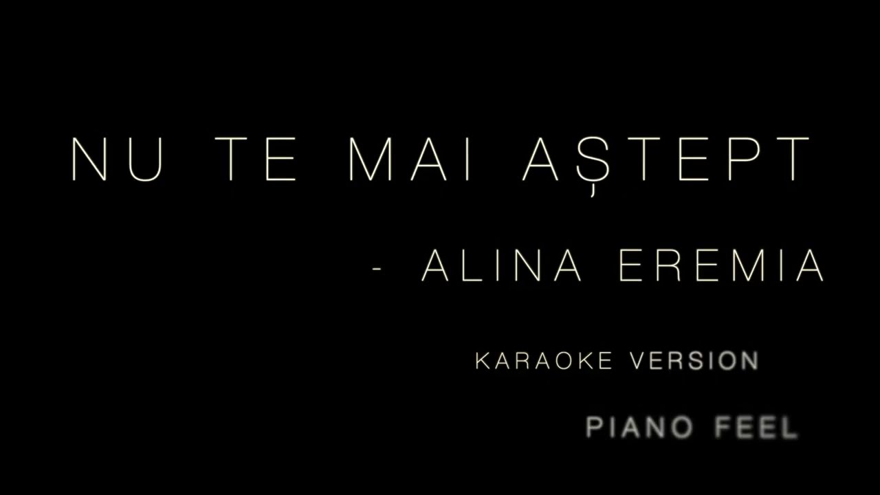 Alina Eremia - Nu te mai aștept (KARAOKE)