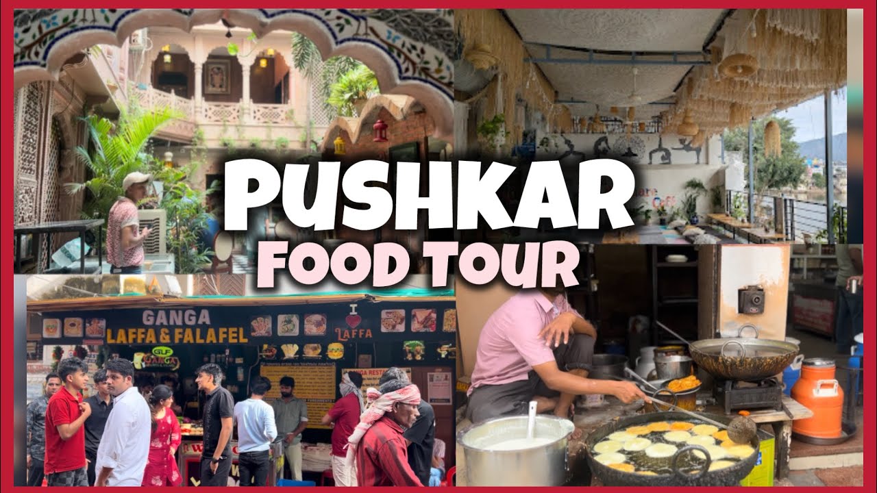 PUSHKAR  FOOD TOUR | Street food 🍛 ,Malpua,kachodi & falafel 🥙 | Aesthetic Cafes