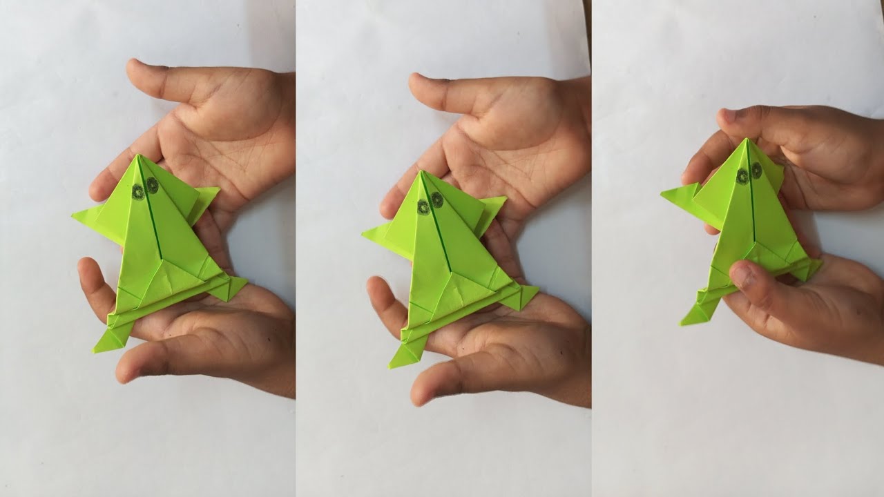 Craft|easy and beautiful art and craft| paper craft| paper frog| origami| free tutorial| learning| 
