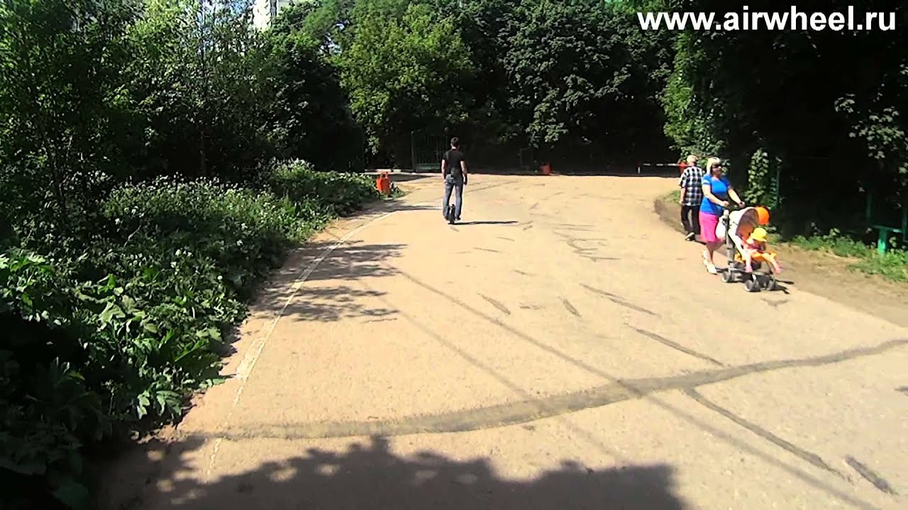 уличный тест на дальность моноколеса Airwheel X3