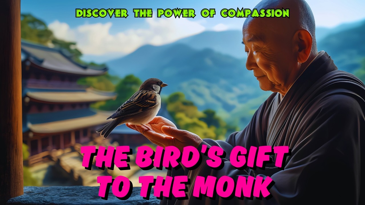 Healing Wings 🐦| How a Wounded Bird Taught a Monk Compassion & Tranquility 👤 | A Simple Zen Story 🍂