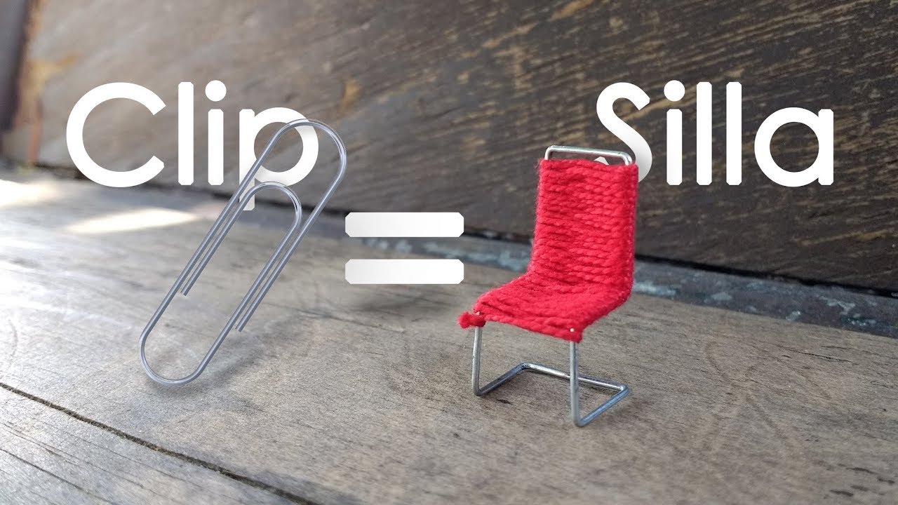 Cómo hacer una silla miniatura | Hecha con un clip e hilo