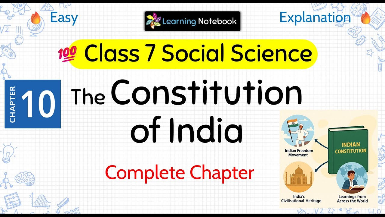 Class 7 The Constitution of India - Class 7 SST Exploring Society India and Beyond Chapter 10