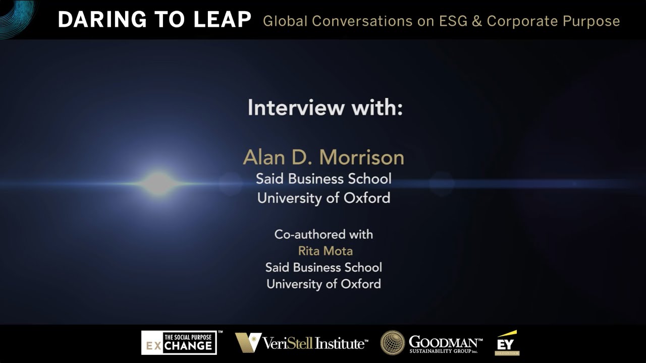 Interview with Alan Morrison, Said Business School at the University of Oxford