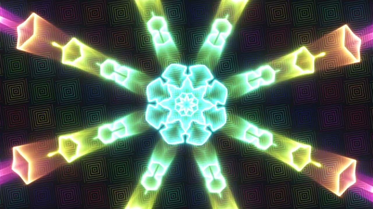 Electric Bloom: Hypnotic Fractal Lights for Ambient Trance Focus [4K] 🌌