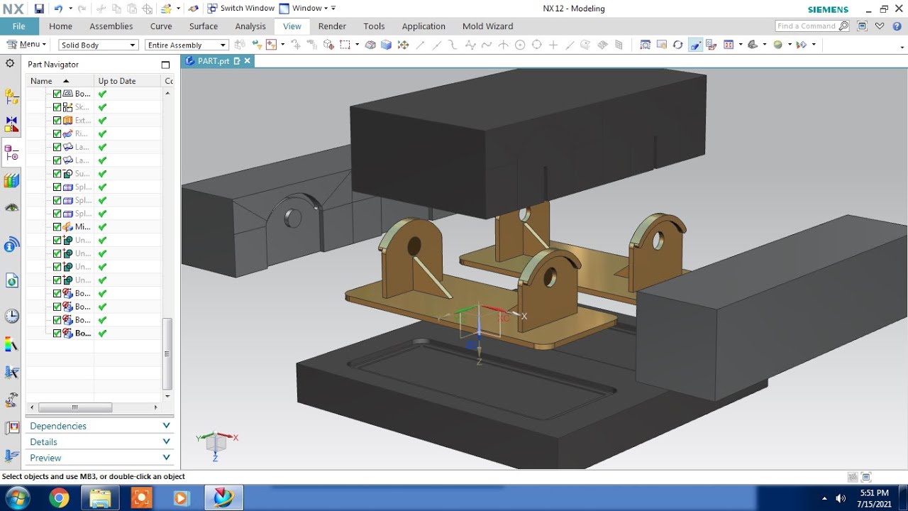 #NX MOLD DESIGN #MANUAL CORE CAVITY #SPLIT MOLD