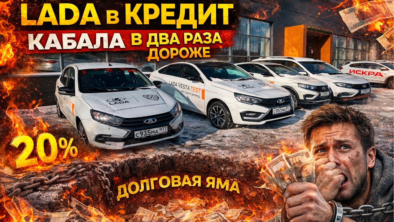 ЛАДА в КРЕДИТ - ДИКАЯ ПЕРЕПЛАТА и КАБАЛА на ГОДЫ ВПЕРЕД. ЛАДА ГРАНТА и ИСКРА в кредит тебя разорит.