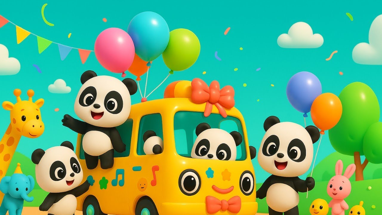 🎶 Parata Musicale del Panda Bus! Canzone Allegra per Bimbi 🐼🚌 by BrightTales
