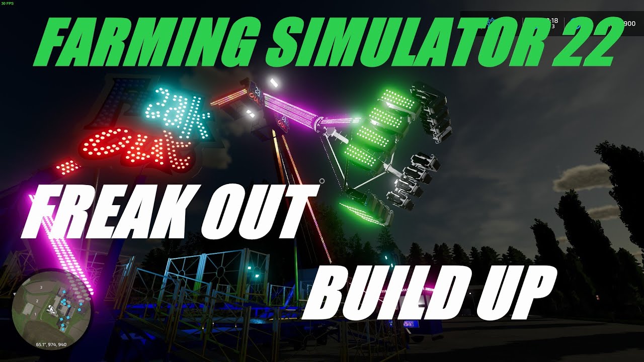 FARMING SIMULATOR 22 FREAK OUT FUNFAIR RIDE PULL ON BUILD UP AND OPERATE