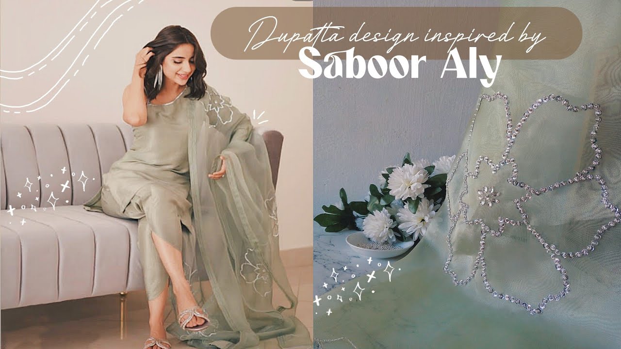 Eid special 'Saboor Aly' inspired dupatta design 🤍✨