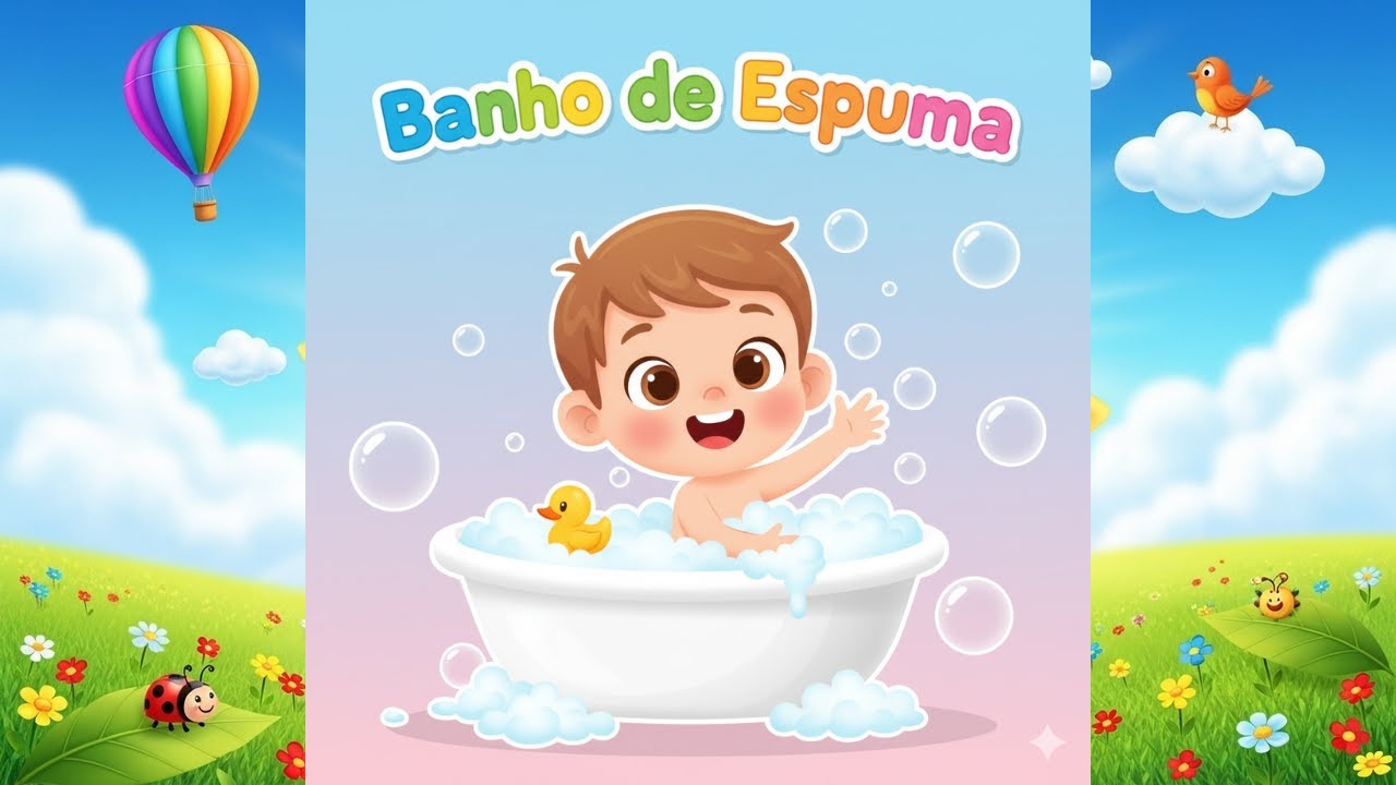 Banho de Espuma  Música Infantil para a Rotina das Crianças