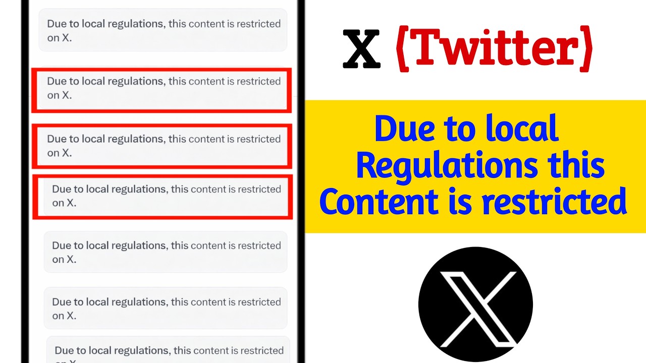 Fix Due to local regulations this content is restricted on X problem 2026 || ( Solved)