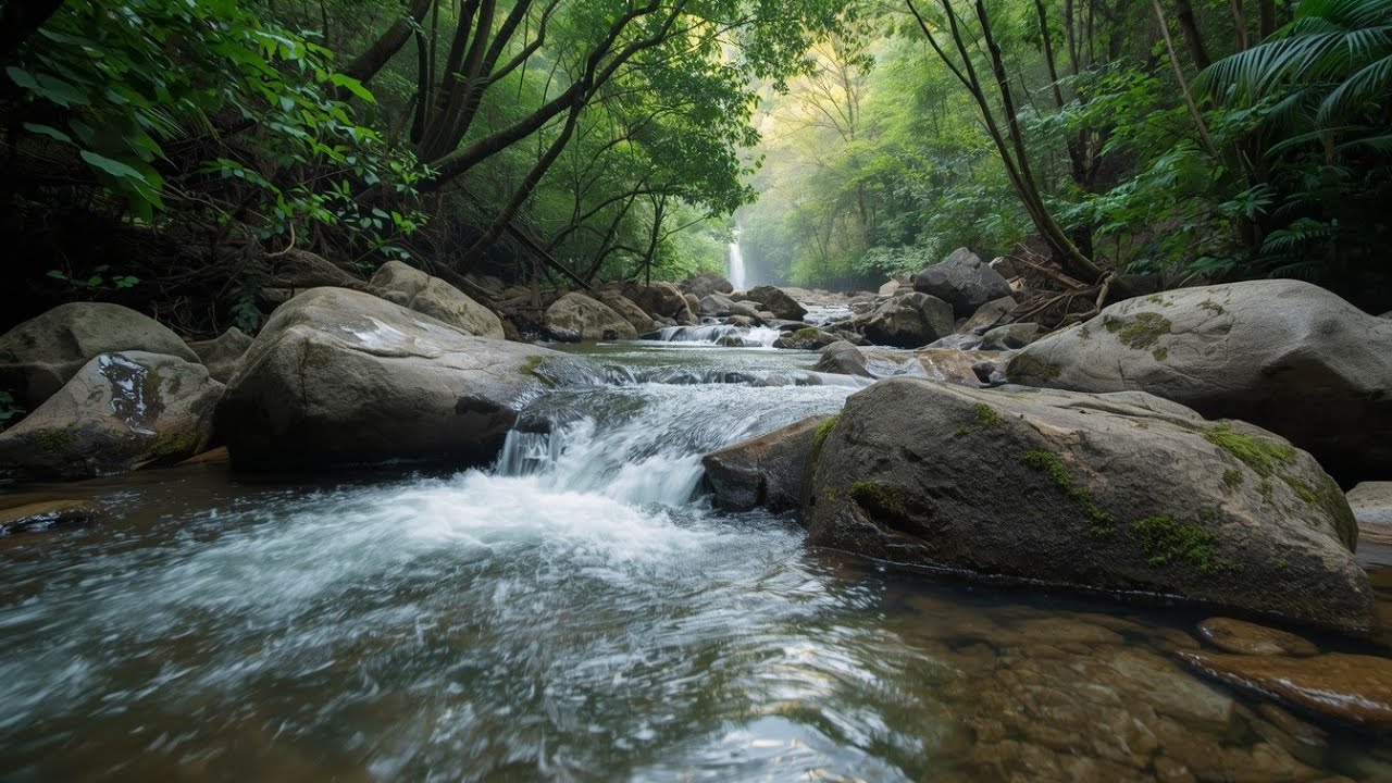 Fall Into Deep Sleep with Relaxing River Sounds 🌙 | 10 Hours of Calm Flowing Water for Insomnia