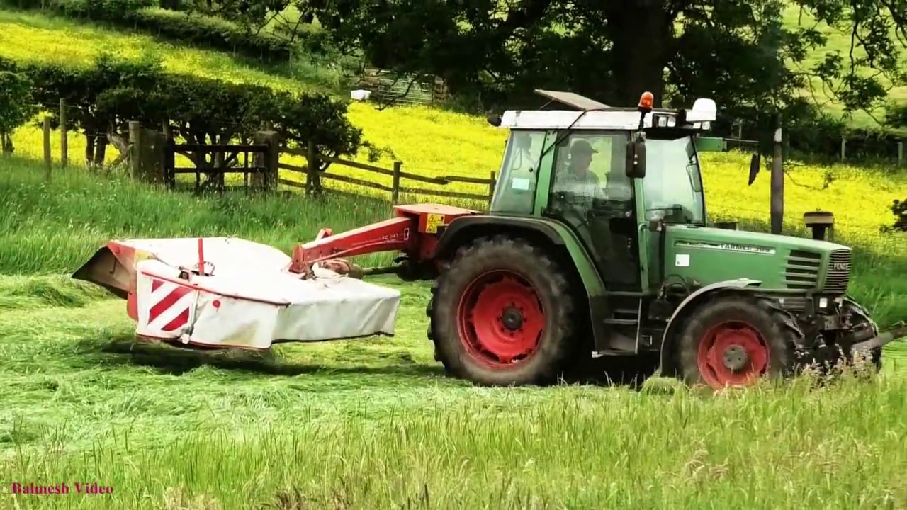 Mowing in the Fells - Mowing for Silage with Fendt.