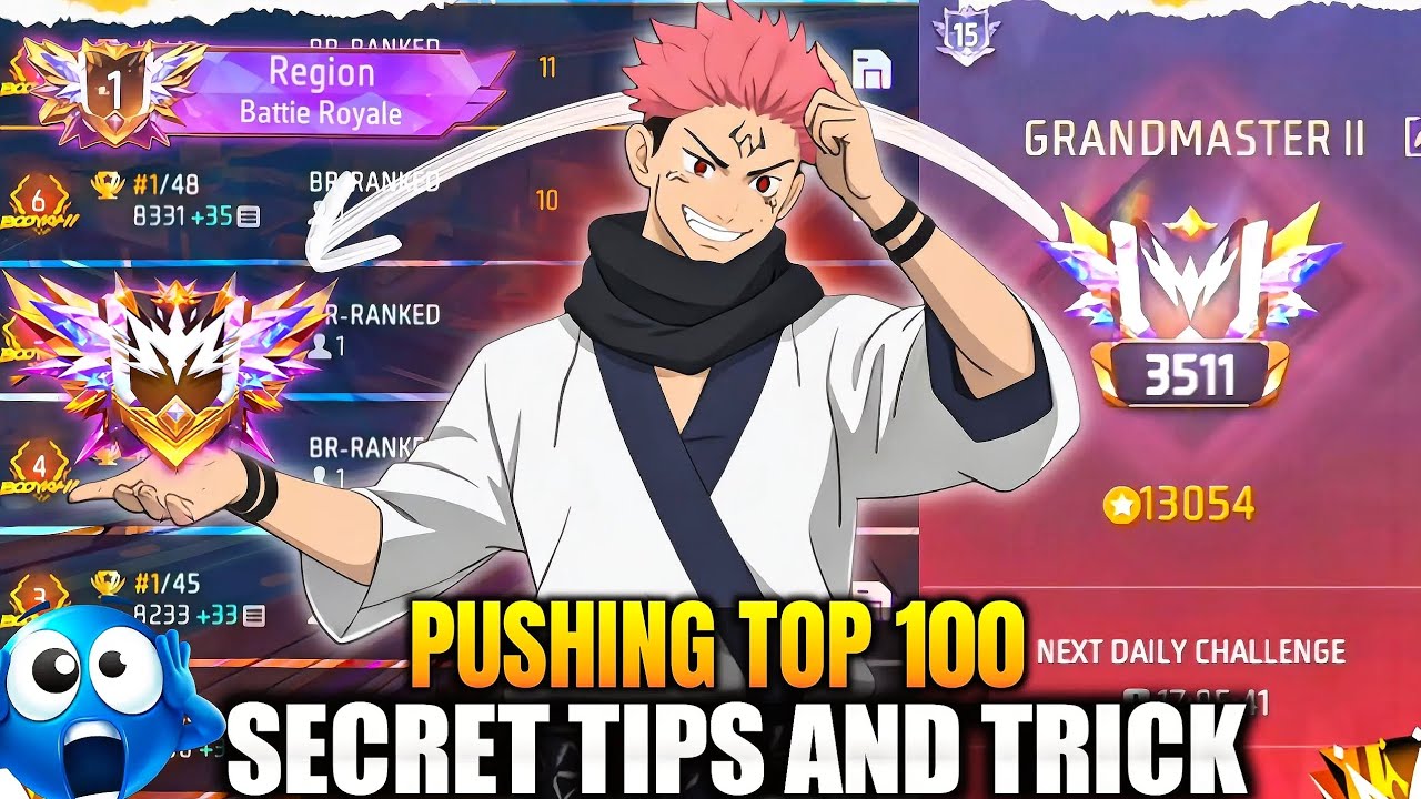 (NEW SEASON) Br Rank Pushing Top 100 Tips and Tricks | Br Rank Best Character Combination | RankPush