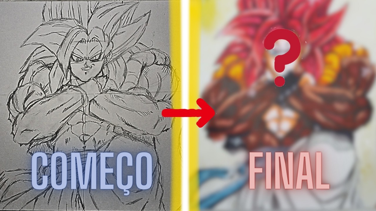 COMO DESENHAR O GOGETA SSJ 4 PASSO A PASSO! 😮🤯