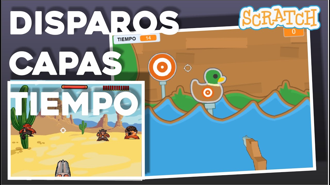 SHOOTER FPS Disparos, Capas y Tiempo | Tutorial de Scratch