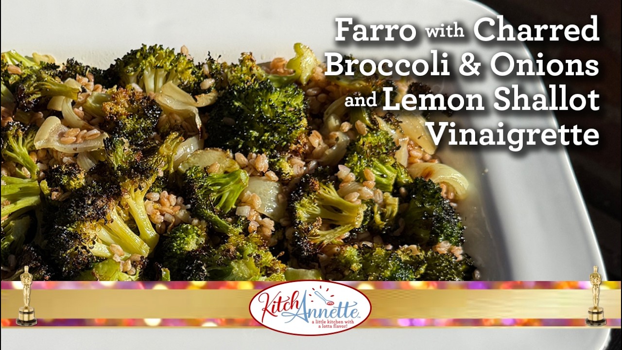 Grained Greens: Farro with Broccoli & Onions and Lemon Shallot Viniagrette