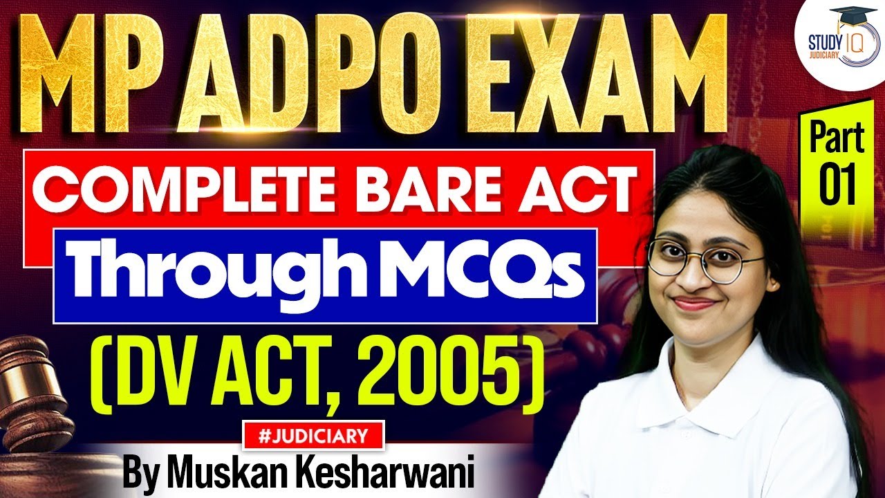 MP ADPO Exam 2026| DV Act 2005| Part 1| Muskan Mam| Studyiq judiciary