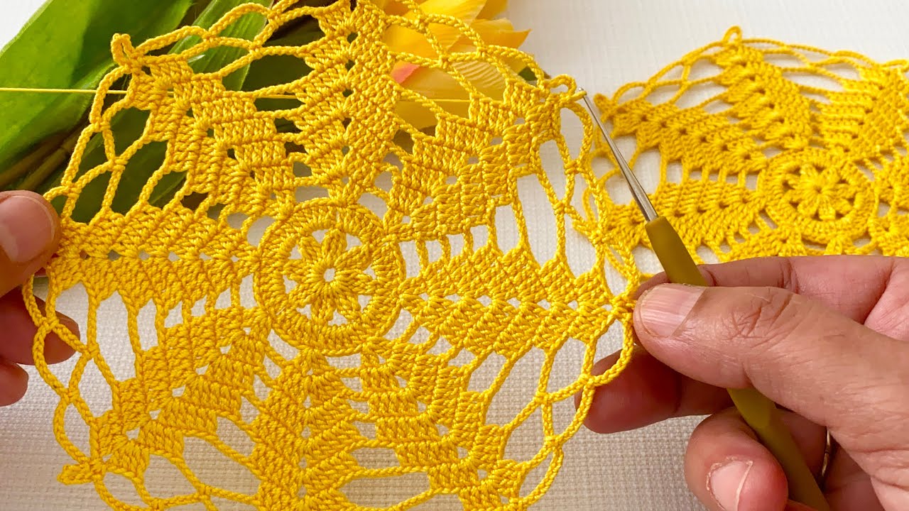 🌟Extraordinary‼️ How to Make a Crochet Motif Runner, Blouse, and Napkin Pattern