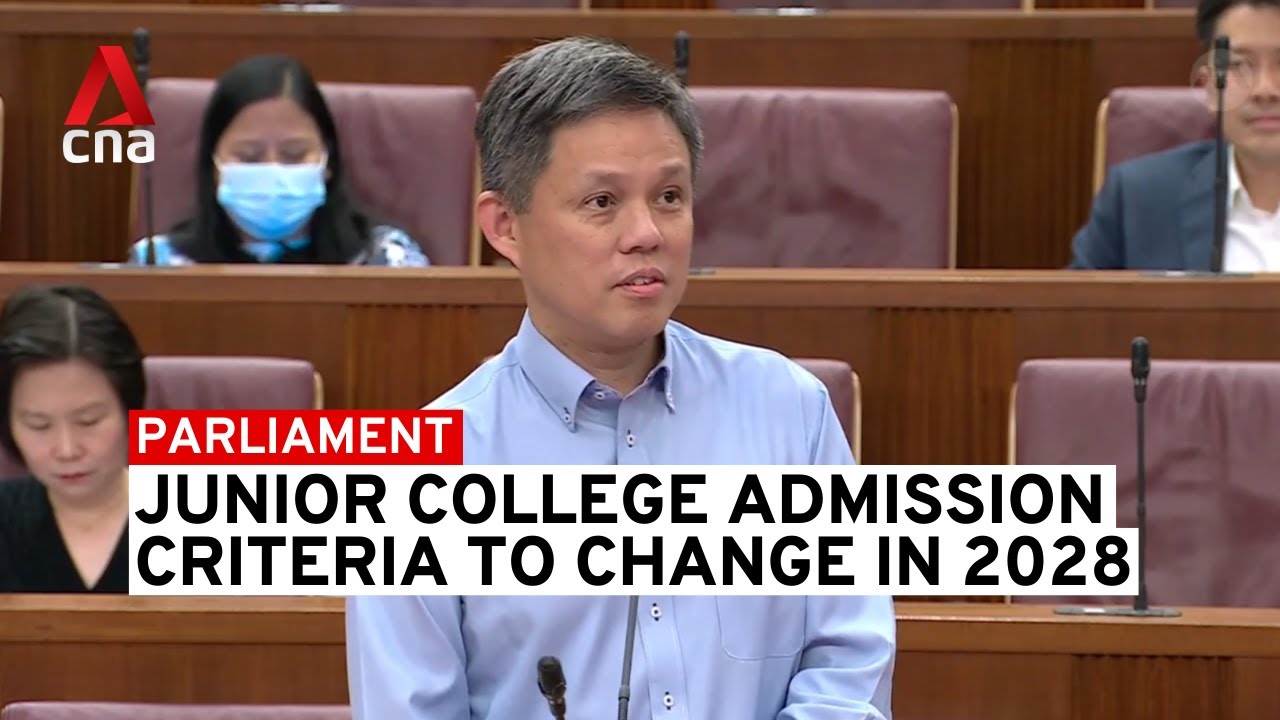 Singapore Education Minister Chan Chun Sing on revised JC admission criteria