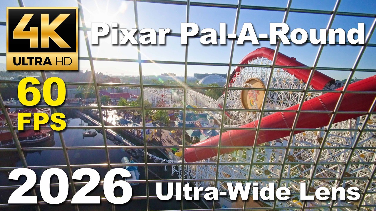 Pixar Pal-A-Round – Non-Swinging [4K/60fps] - Disney California Adventure