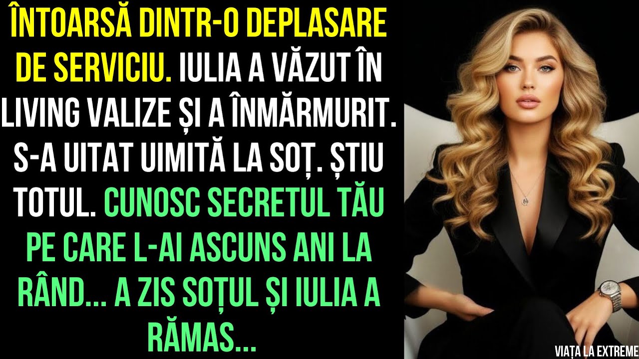 S-a uitat uimită la soț.Știu totul.Cunosc secretul tău pe care l-ai ascuns ani la rând APOI A rămas.