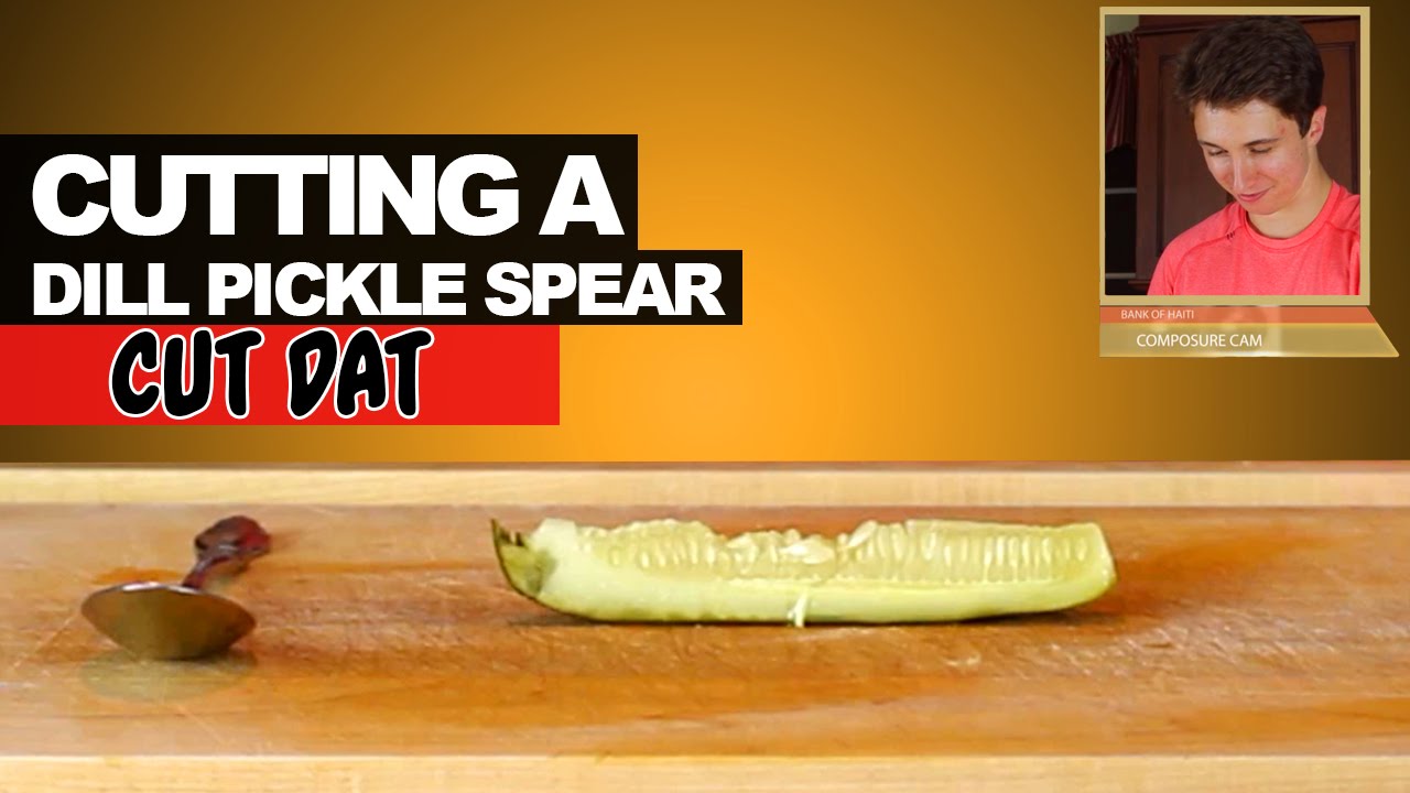 Cutting a Dill Pickle Spear