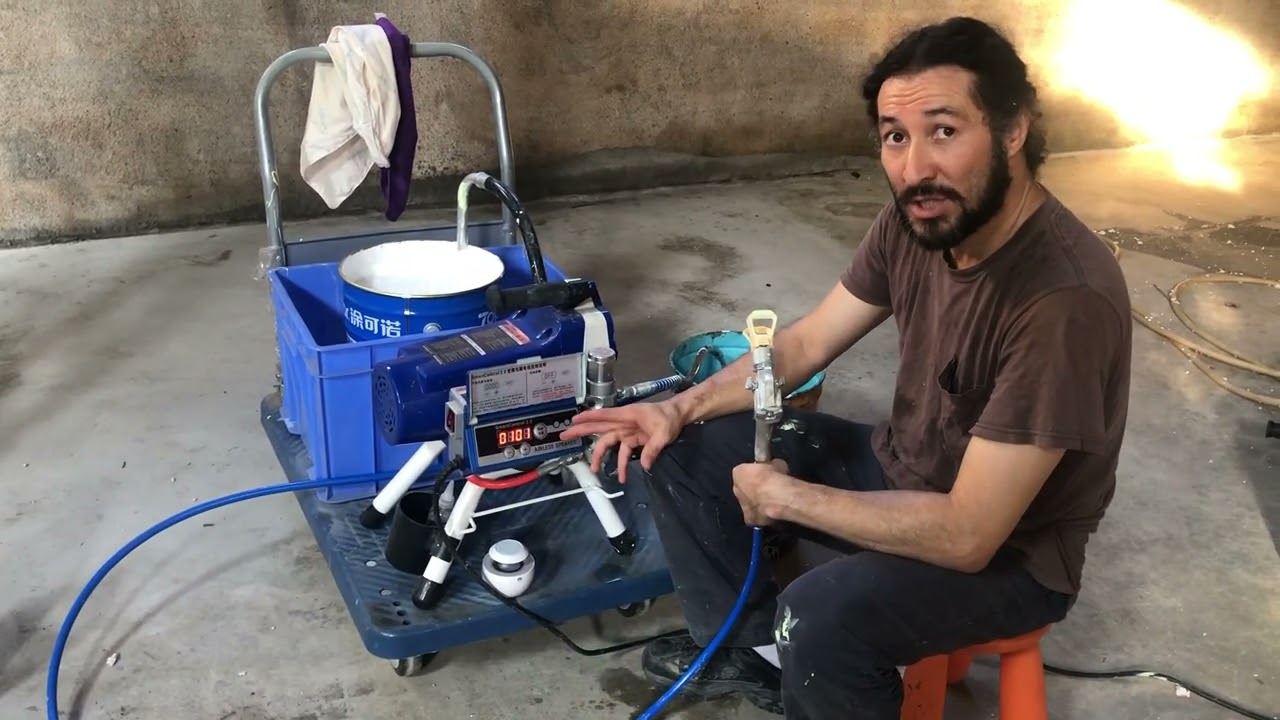 Chinese airless paint sprayer, Smart DIGITAL control  . Good.  In English.