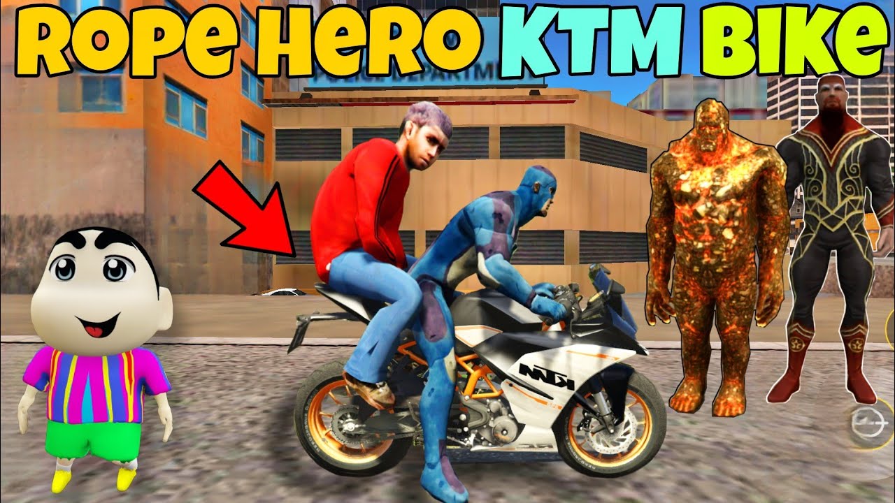 Rope Hero Ktm Bike In Rope Hero Vice Town । Rope Hero Gta 5 Game