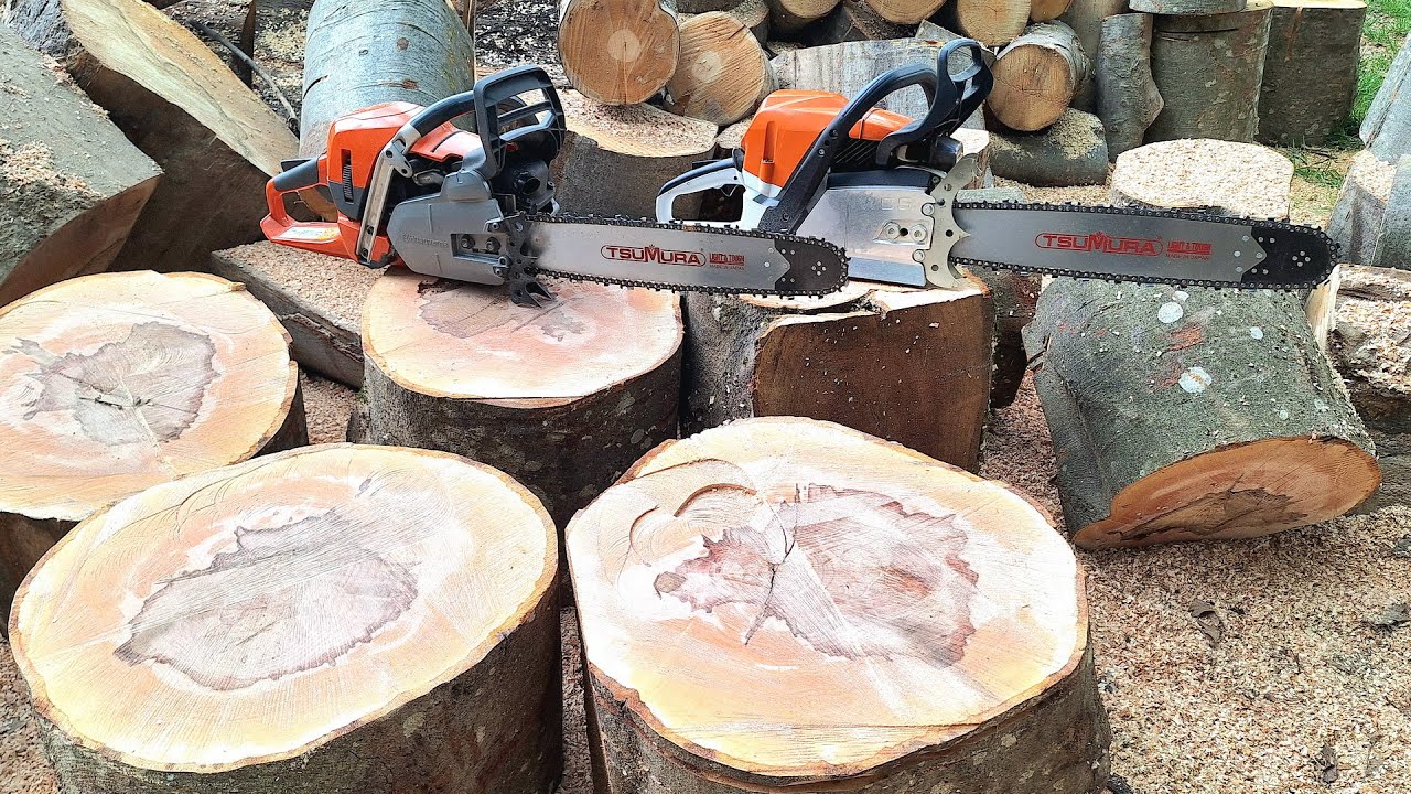 Stihl MS 400c & Husqvarna 562xp Mark II working versus !!!