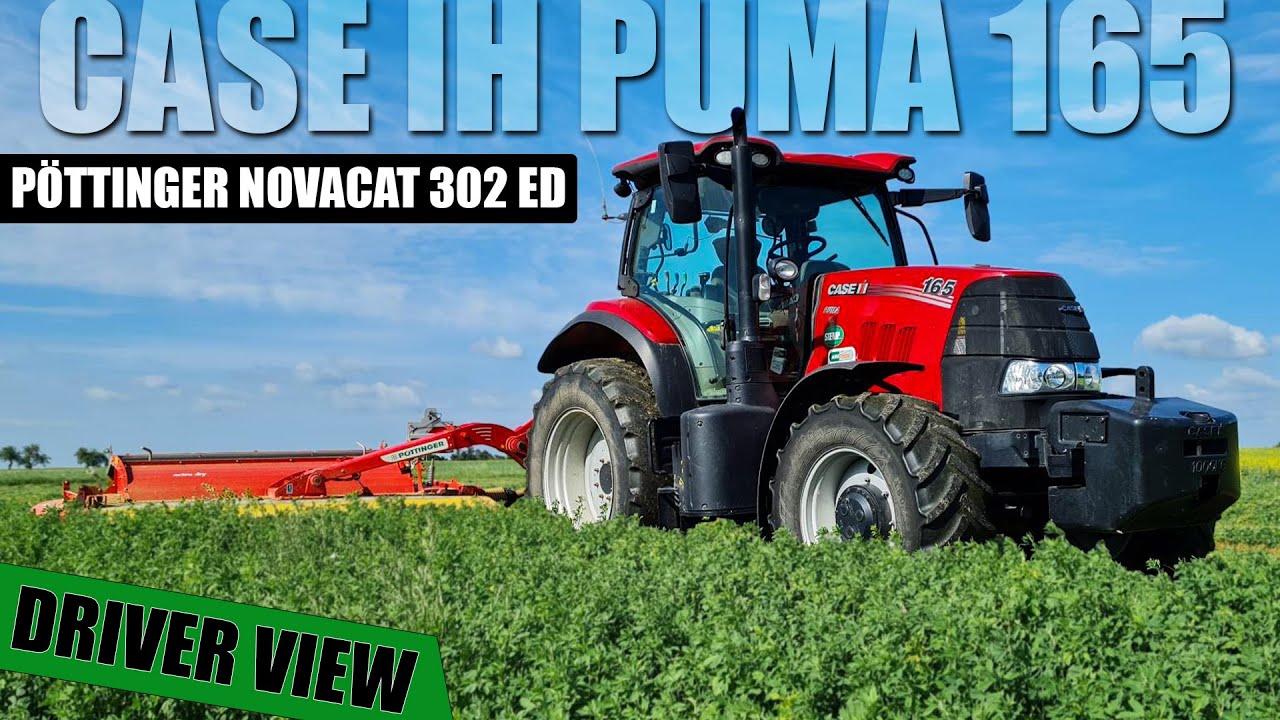 Case IH Puma 165 & Pöttinger Novacat 302 ED | GoPro/driver view