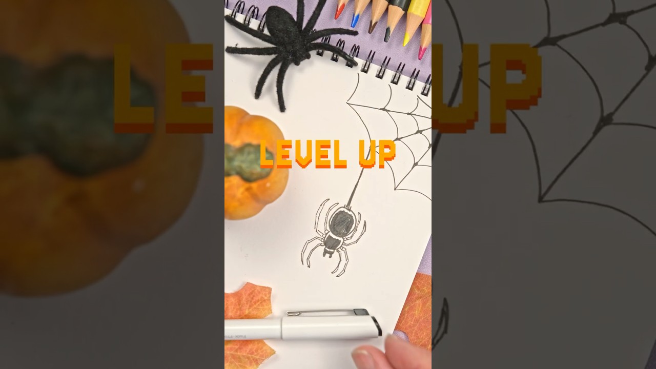 Level Up Your SPIDER DRAWINGS #art #drawingtutorial #howtodraw #drawing #tutorial #pencildrawing