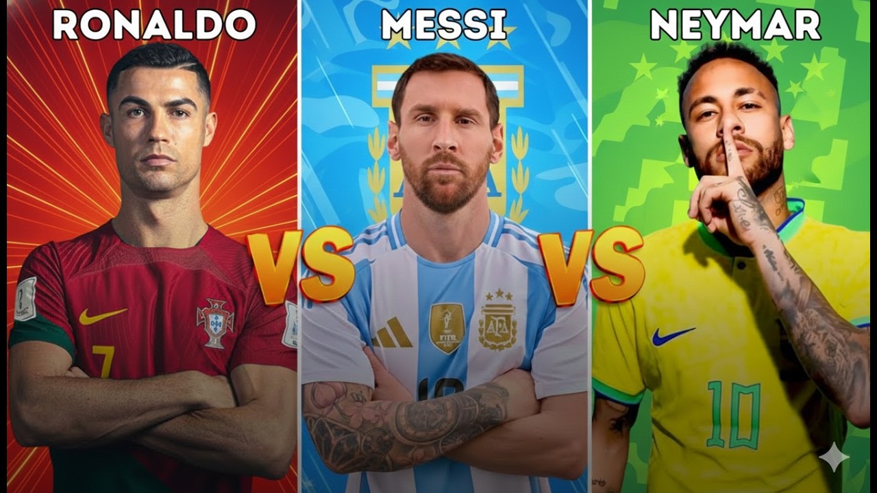 Ronaldo vs Messi vs Neymar 2026 🔥 Ultimate Stats & World Cup Year GOAT Comparison
