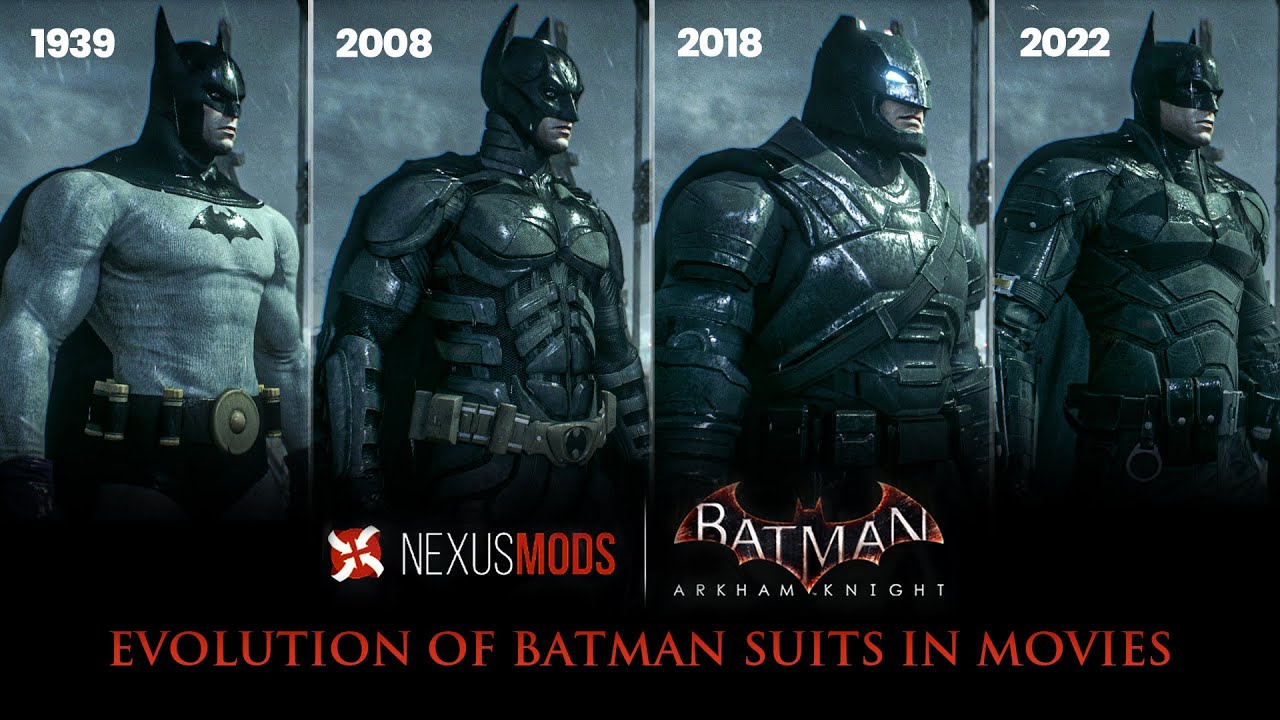 Evolution of Batman Suits in movies (1939 - 2022) | Batman: Arkham Knight