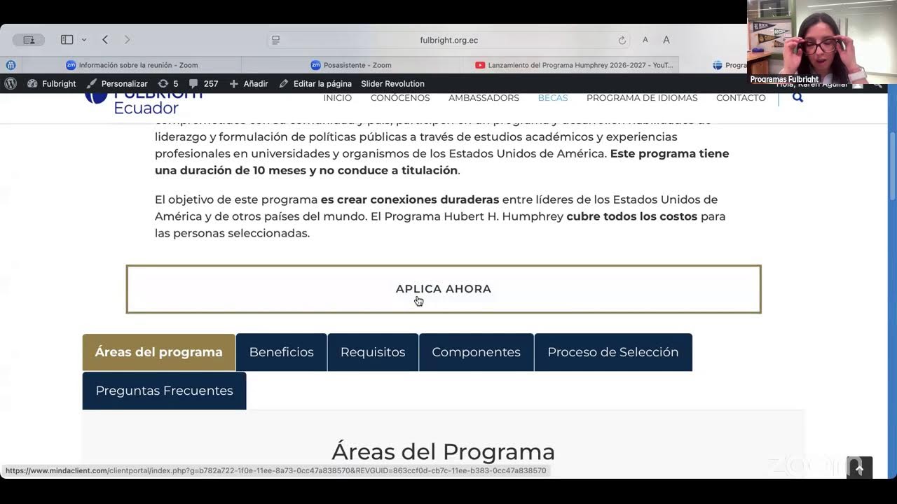 Lanzamiento del Programa Humphrey 2026-2027