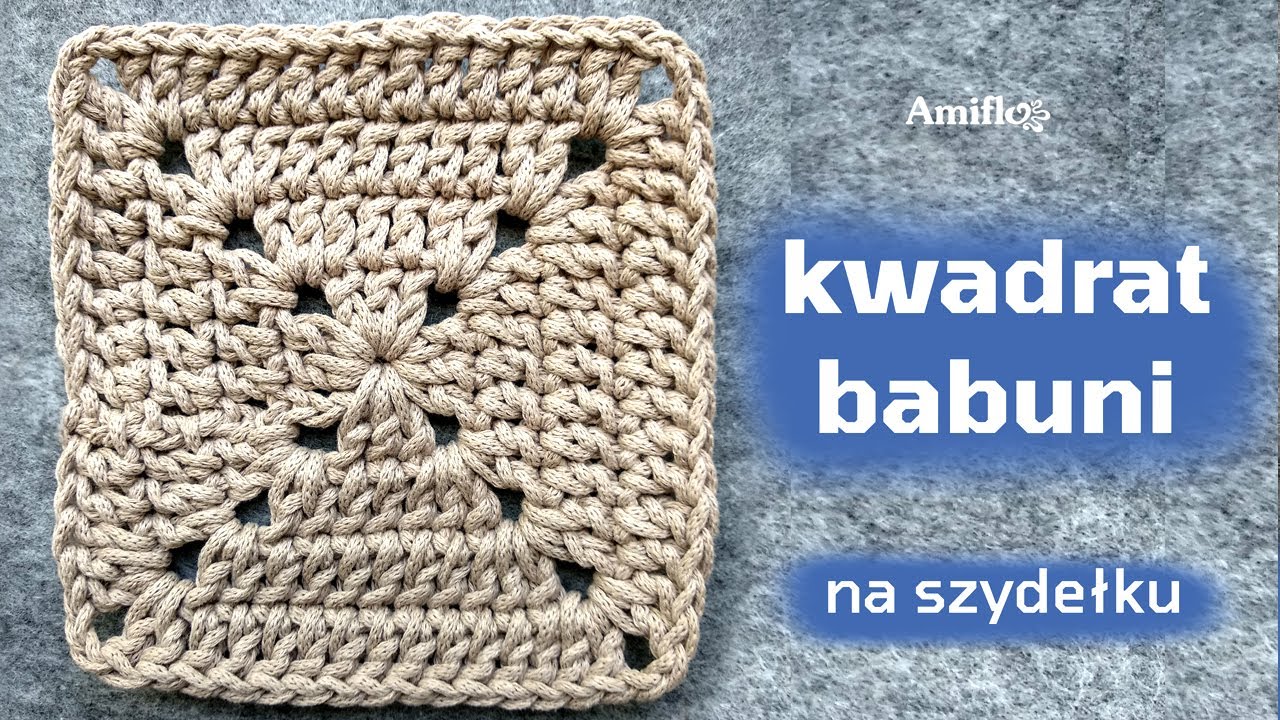 prosty kwadrat babuni na szydełku / simple Granny square