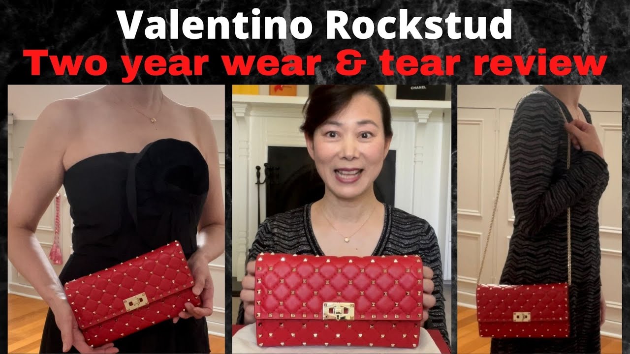 Valentino Rockstud Spike Crossbody Clutch Bag - 2 year wear & tear + mod shots/ history/ stories